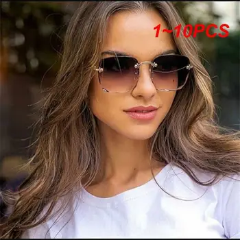 1 ~ 10 шт. Винтажные маленькие солнцезащитные очки в оправе кошачий глаз для женщин и мужчин ретро бренд дизайнер женские солнцезащитные очки квадратные очки UV400