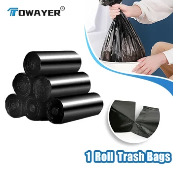 1 рулон мешков для мусора толстые удобные экологические пластиковые мешки для мусора одноразовые пластиковые пакеты для мусора кухонные бытовые