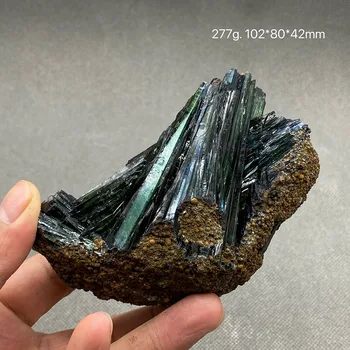 100% натуральный редкий бразильский вивианит (голубая железная земля) минеральный образец камни и кристаллы целебные кристаллы кварц