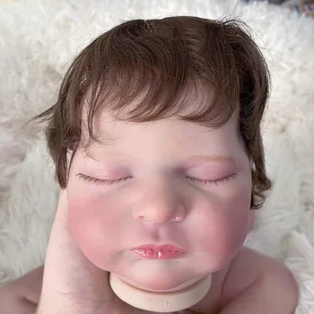 20-дюймовый окрашенный комплект Размер спящей куклы Laura Reborn с укоренившимися волосами Реалистичная 3D-кожа Мягкий силикон Reborn Гибкие части куклы