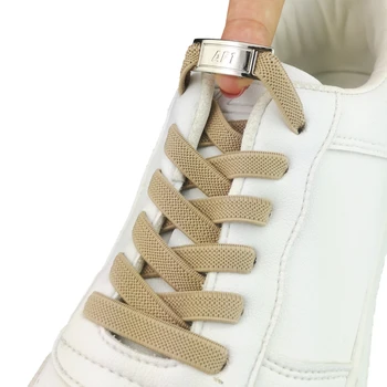 2023 Новый Шнурки для обуви без галстука Эластичные шнурки Кроссовки Плоские шнурки без завязок Детский Взрослый Быстрый AF1 Качественный металлический шнурок для обуви