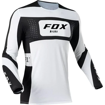 2024 Мужская футболка с длинным рукавом Джерси для скоростного спуска MTB Foxbrzks Мотокросс Мотоцикл Джерси Внедорожный велоспорт Джерси Одежда