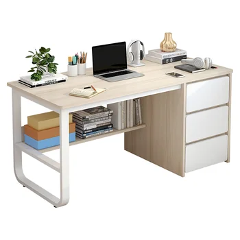 2024 Простой дизайн деревянный рабочий стол для домашнего офиса с ящиками для хранения для компьютерного стола в домашнем офисе студента