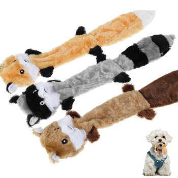 3 шт. Скрипучие игрушки для собак для агрессивных жевателей Симпатичные игрушки для собак без начинки Интерактивный набор игрушек для собак без набивки Fun Plush Dog Chew