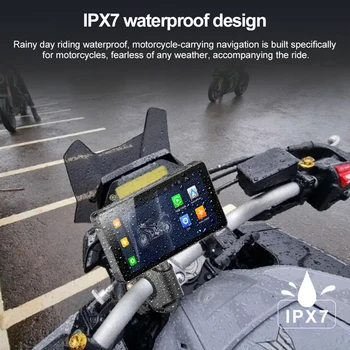 5,5 дюйма портативный GPS-навигатор Мотоцикл Водонепроницаемый Carplay Дисплей Мотоцикл Беспроводной Android Auto IPX7 IPS Экран