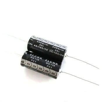 5 шт. оригинальный ELCNK 3300 мкФ 35 В горизонтальный алюминиевый электролитический конденсатор с осевой поляризацией 35 В 3300 мкФ 18 * 41
