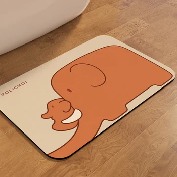 50*80 Экологически чистый аниме слон для ванны коврик для ног абсорбирующий коврик для ванной комнаты нескользящие коврики для комнаты быстросохнущий ковер для душа