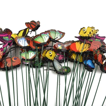 50Pcs 3D Творческая Симуляция Однослойный Поршень Бабочка Украшения Открытый Цветочный Горшок Домашний Декор Двор Художественный Материал