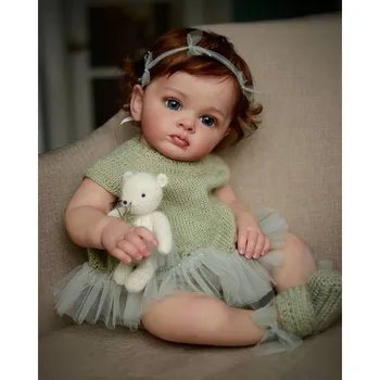 60 см Завершенная кукла в картинке Реборн Кукла Tutti Малыш Девочка Ручная Раскраска Кукла С Genesis Paint Высококачественная 3D кожа Do