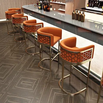 A Главная высокая кухонная табуретка Nordic Luxury Эргономичный простой барный стул Регулируемый эстетический Bancos Para Barra Уличная мебель HY