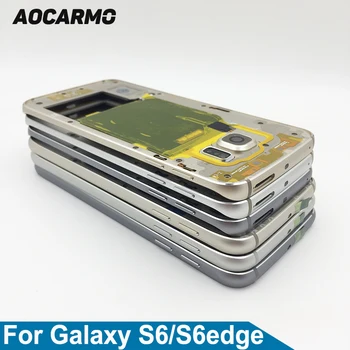 Aocarmo Замена корпуса средней рамки рамки для Samsung Galaxy S6 Edge G925 SM-G925F S6 G920i/F Одна/две SIM-карты