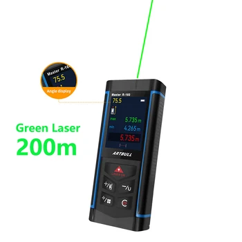 ARTBULL Зеленый лазерный дальномер 100 м 200 м с камерой Цветной экран Перезаряжаемый лазерный дальномер на открытом воздухе