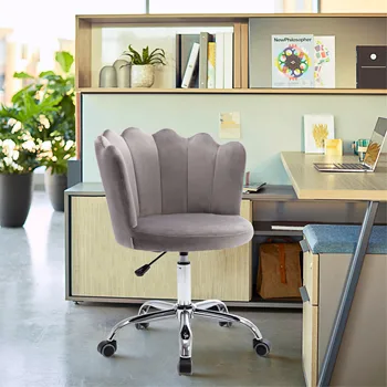 COOLMORE Вращающийся стул с корпусом для гостиной / спальни, современный офисный стул для отдыха серый