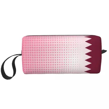  Custom Qatar Pattern Сумка для туалетных принадлежностей Женская косметика Органайзер для макияжа Женские сумки для хранения красоты Dopp Kit Чехол Коробка Подарки