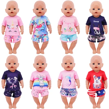 Fit 18 дюймов 40-43 см Born Baby Doll Одежда 1 Комплект Кукла Симпатичный Костюм Одежда Аксессуары Для Ребенка День Рождения Фестиваль Подарок