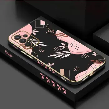 Flower Language Koi Роскошный чехол для телефона с покрытием для Samsung Galaxy A73 A71 A42 A52 A32 A53 A03S A04 A03 A54 A51 Крышка