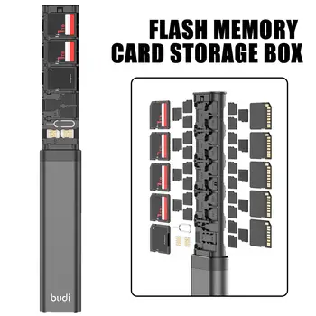 Micro SD SDXC SDHC TF Card Storage Box с SIM-картой Pin Box Store 27 TF Crad и 10 SD-карт и 2 nano SIM-карты Дропшиппинг