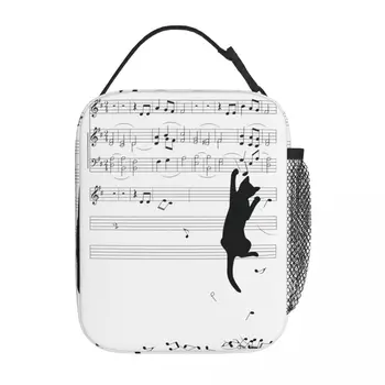 Mischief Музыкальные кошки Изолированная сумка для ланча для мужчин и женщин Контейнер для еды Портативный холодильник Термо Ланч Бокс Для Пикника