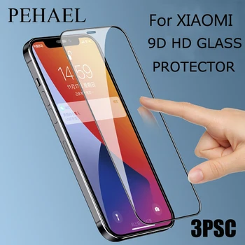 PEHAEL 3 шт. Полная Крышка Черный Край HD Защитная Пленка Из Закаленного Стекла Для Xiaomi POCOF5PRO F5PRO X5PRO X55G X4PRO X4PRO X4NFC X4GT