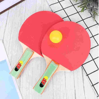 Pong Paddle Настольный теннисный набор с 2 ракетками и 3 мячами для настольного тенниса Губчатая резина для профессиональных развлекательных игр
