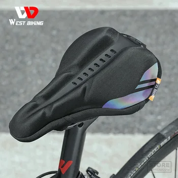 WEST BIKING Удобный чехол на сиденье велосипеда Силикон + губка с памятью температуры Безболезненный седло с коротким носом MTB Шоссейный велосипед