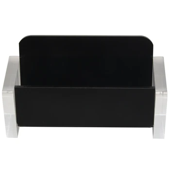 Акриловый настольный держатель для визитных карточек Дисплей для стола Элегантная подставка для визитных карточек для офиса черный