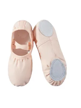 Балетная обувь для девочек Холст Плоские балетные танцы Туфли Балетка Тренировочная обувь для женщин и детей Танцевальная обувь с мягкой подошвой