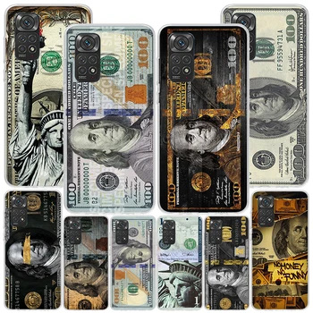 Банкнота Доллар Наличные деньги Чехол Phnoe для Xiaomi Redmi Note 12 11S 11E 11 10S 10 Pro Plus 9 9S 11T 9T 8 8T 7 Глобальная уникальная обложка