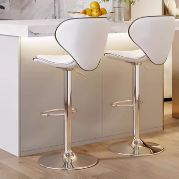белый европейский табурет Регулируемый поворотный роскошный барный стул для отдыха Современный дизайн Taburetes Altos Cocina Аксессуары для дома