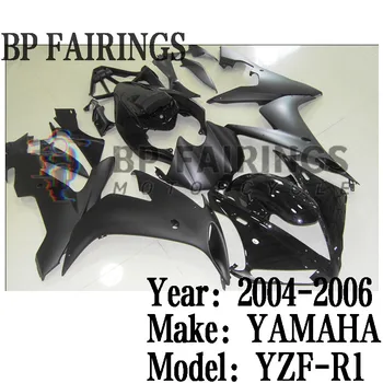 для Yamaha YZF R1 2004 2005 2006 Комплект кузова мотоцикла Впрыск ABS Пластик Полный Обтекатели Набор Черный