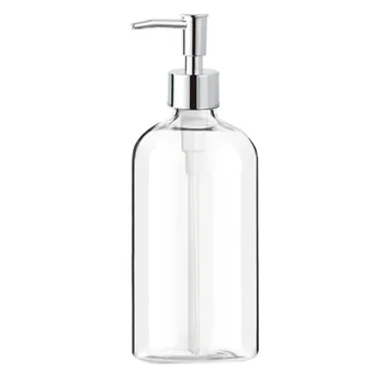 Дозатор мыла Дозатор мыла из прозрачного стекла с насосом Многоразовый дозатор жидкого мыла для рук на 16 унций для ванной комнаты и кухни