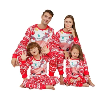 Женщины Мужчины Дети Детские рождественские пижамы Домашняя одежда Семейные пижамы 37JB