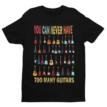 Забавно, что у вас никогда не бывает слишком много гитар Футболка Гитарист Подарок Идея Музыкант
