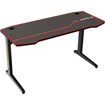 Игровой настольный компьютерный стол 55 дюймов, с поверхностью из углеродного волокна и большим ковриком для мыши для домашнего офиса, студенческий стол для ПК