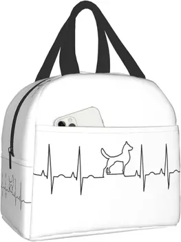 Изолированная сумка для ланча Многоразовый холодильник Термосумка для собак с передним карманом для женщин Мужчины Путешествия Работа Школа Походы Пикник