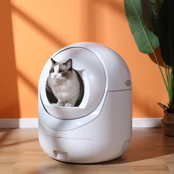 Интеллектуальный кошачий туалет Полностью автоматический скребок для большой чаши для кошачьего туалета Полузакрытый Cat Электрическая автоматическая очистка и запах