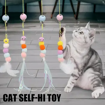 Интерактивная игрушка для кошек Висячая симуляция Игрушка для кошек Забавная интерактивная игрушка для котенка Игра Тизер Палочка Игрушка Кошачьи принадлежности