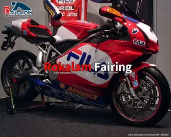 Комплект кузова для Ducati 999 749 2003 2004 999/749 Красный белый комплект обтекателя мотоцикла (литье под давлением)