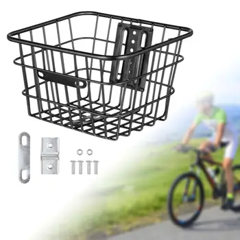  Корзина для хранения велосипеда Металлическая проволока без крышки Грузовая корзина Универсальный аксессуар