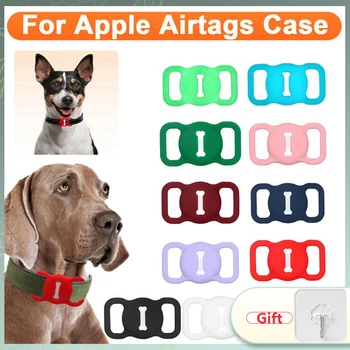 Красочный Для Apple Airtag Чехол Собака Кошка Ошейник GPS Искатель Светящийся Защитный Силиконовый Чехол Для Apple Air Tag Tracker Держатель