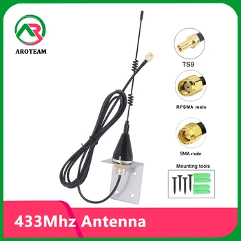 Кронштейн Монтаж 433 МГц Lora Omni Wifi Антенна для усиления сигнала Антенна с высоким коэффициентом усиления 10 дБи Наружный внутренний маршрутизатор с ts9 SMA