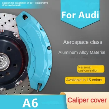 Крышка тормозного суппорта автомобиля передняя задняя 3D алюминиевый комплект для Audi A6 Avant 35 40 55 TFSI 3.0T Allroad Quattro 2017 2018 2020 2021 2022