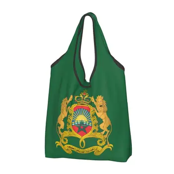 Многоразовая сумка для покупок Королевства Марокко Женская сумка-шопер Портативные марокканские патриотические сумки для покупок продуктов