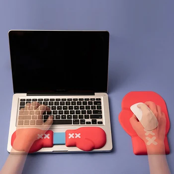  Мягкие боксерские перчатки с медленным отскоком, силиконовый держатель для клавиатуры, защитный налокотник, подлокотник, подставка для рук, симпатичная удобная офисная накладка на запястье
