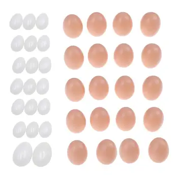  Набор из 20 реалистичных пластиковых поддельных яиц для клеток для домашних животных Курятник