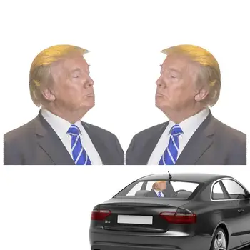  Наклейка на автомобиль Trump Design Легко применяемая наклейка на окно автомобиля ПВХ Забавное лицо Трампа TranslucentWindow Автомобильные наклейки