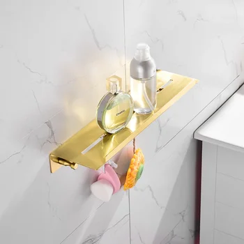 Полотенцесушитель из матового золота из нержавеющей стали, стеллаж для хранения крючков, подвеска для ванной комнаты
