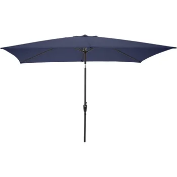 Прямоугольный зонтик для патио Цвет Тики Темно-синий Безгрузовой зонтик Зонтик Зонтик и основания для пляжа