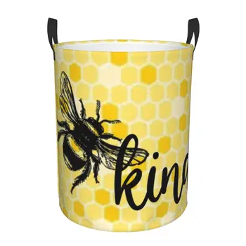 Симпатичная пчела Корзина для белья Большая корзина для хранения Сотовый органайзер для игрушек для девочек и мальчиков