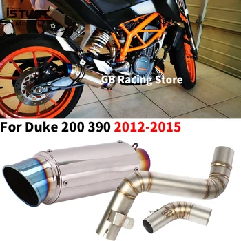 Слип для KTM DUKE 200 DUKE 390 2012 2013 2014 2015 Выхлоп мотоцикла Модифицированная труба GP Middle Link Глушитель Espace Moto Racing